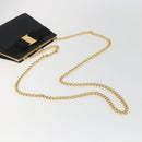 Salvatore Ferragamo Chain Vala Shoulder Bag Leather Black Gold Auth 157062-7