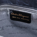 Salvatore Ferragamo Gancini Shoulder Bag Leather Black Gold Auth 157063-14