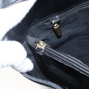 Salvatore Ferragamo Gancini Shoulder Bag Leather Black Gold Auth 157063-15