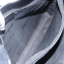 Salvatore Ferragamo Gancini Shoulder Bag Leather Black Gold Auth 157063-16