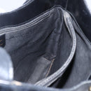 Salvatore Ferragamo Gancini Shoulder Bag Leather Black Gold Auth 157063-17