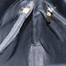 Salvatore Ferragamo Gancini Shoulder Bag Leather Black Gold Auth 157063-18