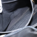 Salvatore Ferragamo Gancini Shoulder Bag Leather Black Gold Auth 157063-19