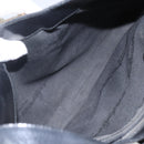 Salvatore Ferragamo Gancini Shoulder Bag Leather Black Gold Auth 157063-21