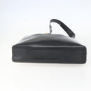 Salvatore Ferragamo Gancini Shoulder Bag Leather Black Gold Auth 157063-9