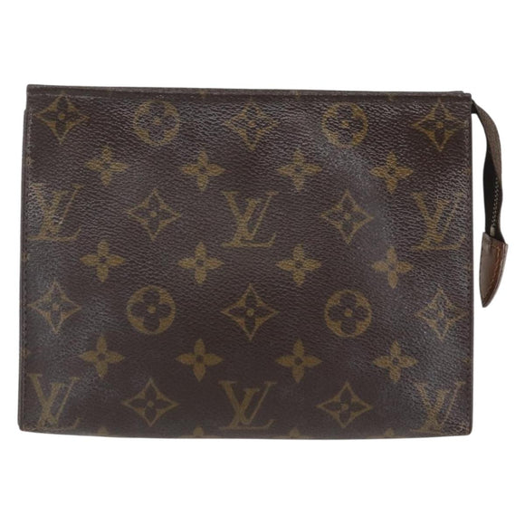 LOUIS VUITTON Monogram Poche Toilette 19 Pouch M47544 LV Auth 157064