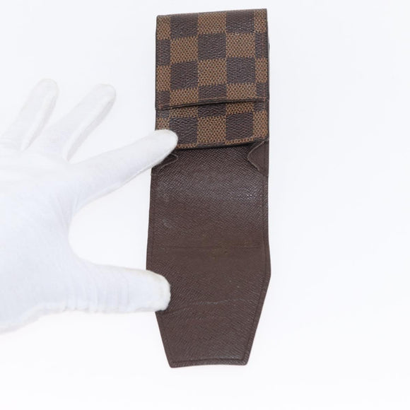 LOUIS VUITTON Damier Ebene Etui Cigarette Case N63024 LV Auth 157065