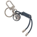 LOUIS VUITTON Leather Rope Key Charm metal Silver M62730 LV Auth 157066-1