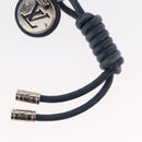 LOUIS VUITTON Leather Rope Key Charm metal Silver M62730 LV Auth 157066-3