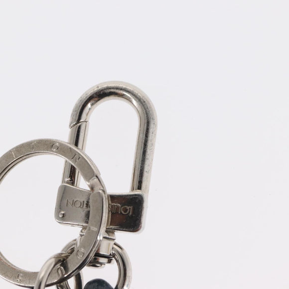 LOUIS VUITTON Leather Rope Key Charm metal Silver M62730 LV Auth 157066