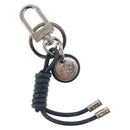 LOUIS VUITTON Leather Rope Key Charm metal Silver M62730 LV Auth 157066-7