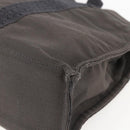 HERMES Her LineMM Hand Bag Canvas Gray Silver Auth 157067-10