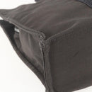 HERMES Her LineMM Hand Bag Canvas Gray Silver Auth 157067-11