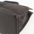 HERMES Her LineMM Hand Bag Canvas Gray Silver Auth 157067-12