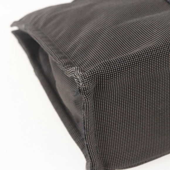 HERMES Her LineMM Hand Bag Canvas Gray Silver Auth 157067