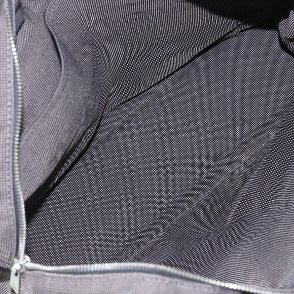 HERMES Her LineMM Hand Bag Canvas Gray Silver Auth 157067