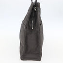 HERMES Her LineMM Hand Bag Canvas Gray Silver Auth 157067-4