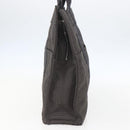 HERMES Her LineMM Hand Bag Canvas Gray Silver Auth 157067-5