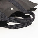 HERMES Her LineMM Hand Bag Canvas Gray Silver Auth 157067-7