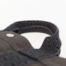 HERMES Her LineMM Hand Bag Canvas Gray Silver Auth 157067-8