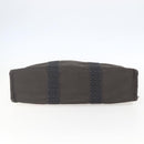 HERMES Her LineMM Hand Bag Canvas Gray Silver Auth 157067-9