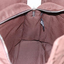 HERMES Her LineMM Hand Bag Canvas Brown Silver Auth 157068-16