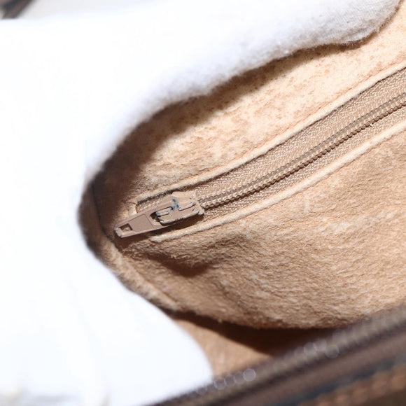 GUCCI GG Supreme Web Sherry Line Bag PVC Beige Gold 89 02 054 Auth 157071