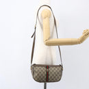 GUCCI GG Supreme Web Sherry Line Bag PVC Beige Gold 89 02 054 Auth 157071-22