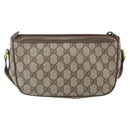 GUCCI GG Supreme Web Sherry Line Bag PVC Beige Gold 89 02 054 Auth 157071-3
