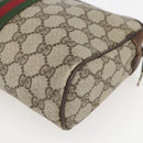GUCCI GG Supreme Web Sherry Line Bag PVC Beige Gold 98 69 014 3553 Auth 157073-10