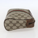 GUCCI GG Supreme Web Sherry Line Bag PVC Beige Gold 98 69 014 3553 Auth 157073-5