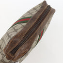 GUCCI GG Supreme Web Sherry Line Bag PVC Beige Gold 98 69 014 3553 Auth 157073-6