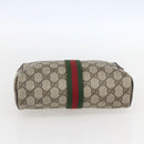 GUCCI GG Supreme Web Sherry Line Bag PVC Beige Gold 98 69 014 3553 Auth 157073-7