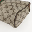 GUCCI GG Supreme Web Sherry Line Bag PVC Beige Gold 98 69 014 3553 Auth 157073-8