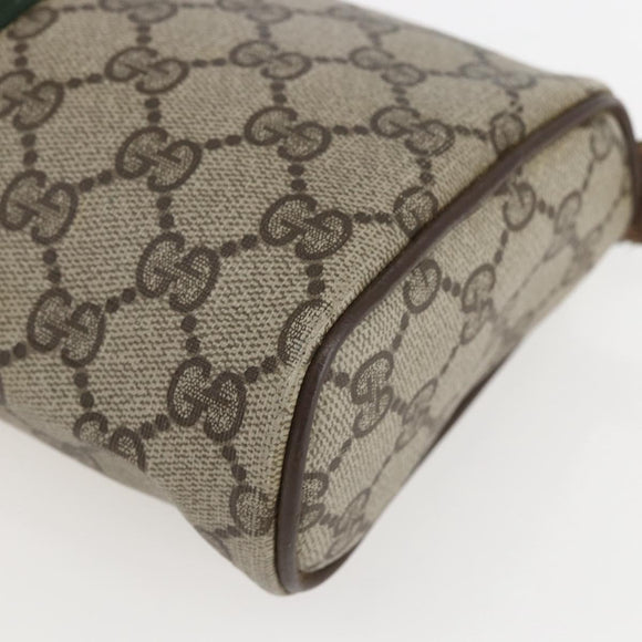 GUCCI GG Supreme Web Sherry Line Bag PVC Beige Gold 98 69 014 3553 Auth 157074