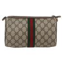 GUCCI GG Supreme Web Sherry Line Bag PVC Beige Gold 98 69 014 3553 Auth 157074-2