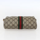 GUCCI GG Supreme Web Sherry Line Bag PVC Beige Gold 98 69 014 3553 Auth 157074-6