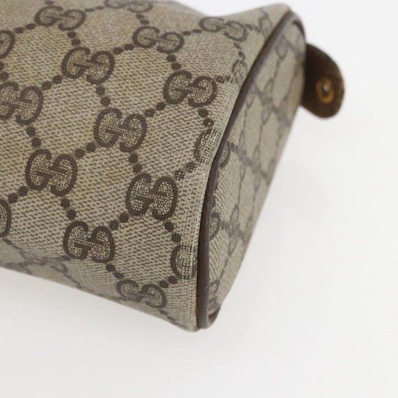 GUCCI GG Supreme Web Sherry Line Bag PVC Beige Gold 98 69 014 3553 Auth 157074