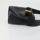 Salvatore Ferragamo Gancini Vala Hand Bag Leather 3 Set Black Auth 157075-11
