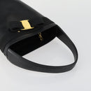 Salvatore Ferragamo Gancini Vala Hand Bag Leather 3 Set Black Auth 157075-12