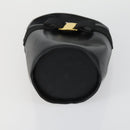 Salvatore Ferragamo Gancini Vala Hand Bag Leather 3 Set Black Auth 157075-14
