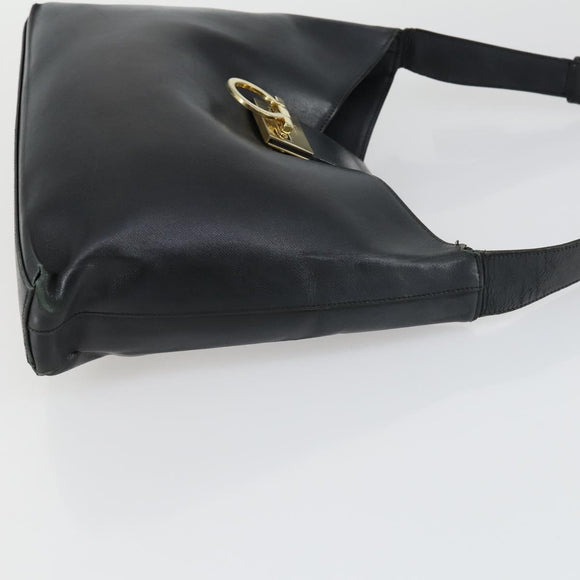 Salvatore Ferragamo Gancini Vala Hand Bag Leather 3 Set Black Auth 157075
