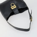 Salvatore Ferragamo Gancini Vala Hand Bag Leather 3 Set Black Auth 157075-5
