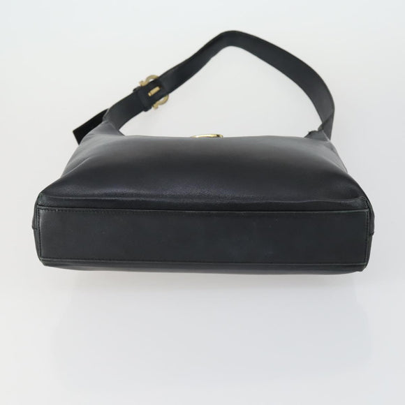Salvatore Ferragamo Gancini Vala Hand Bag Leather 3 Set Black Auth 157075