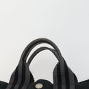 HERMES Fourre ToutPM Hand Bag Canvas 2 Set Black Auth 157076-6