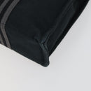 HERMES Fourre ToutPM Hand Bag Canvas 2 Set Black Auth 157076-8