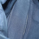 HERMES Fourre Tout Hand Bag Canvas 2 Set Khaki Navy Auth 157077-17