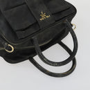 PRADA Tote Bag Nylon 2 Set Black Beige Auth 157078-13