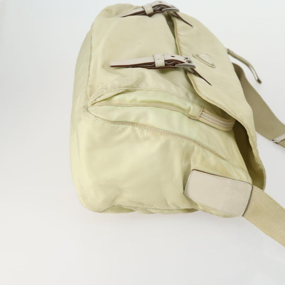 PRADA Tote Bag Nylon 2 Set Black Beige Auth 157078