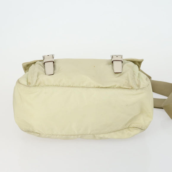 PRADA Tote Bag Nylon 2 Set Black Beige Auth 157078